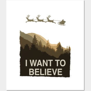 I want to believe in Christmas Card Posters and Art